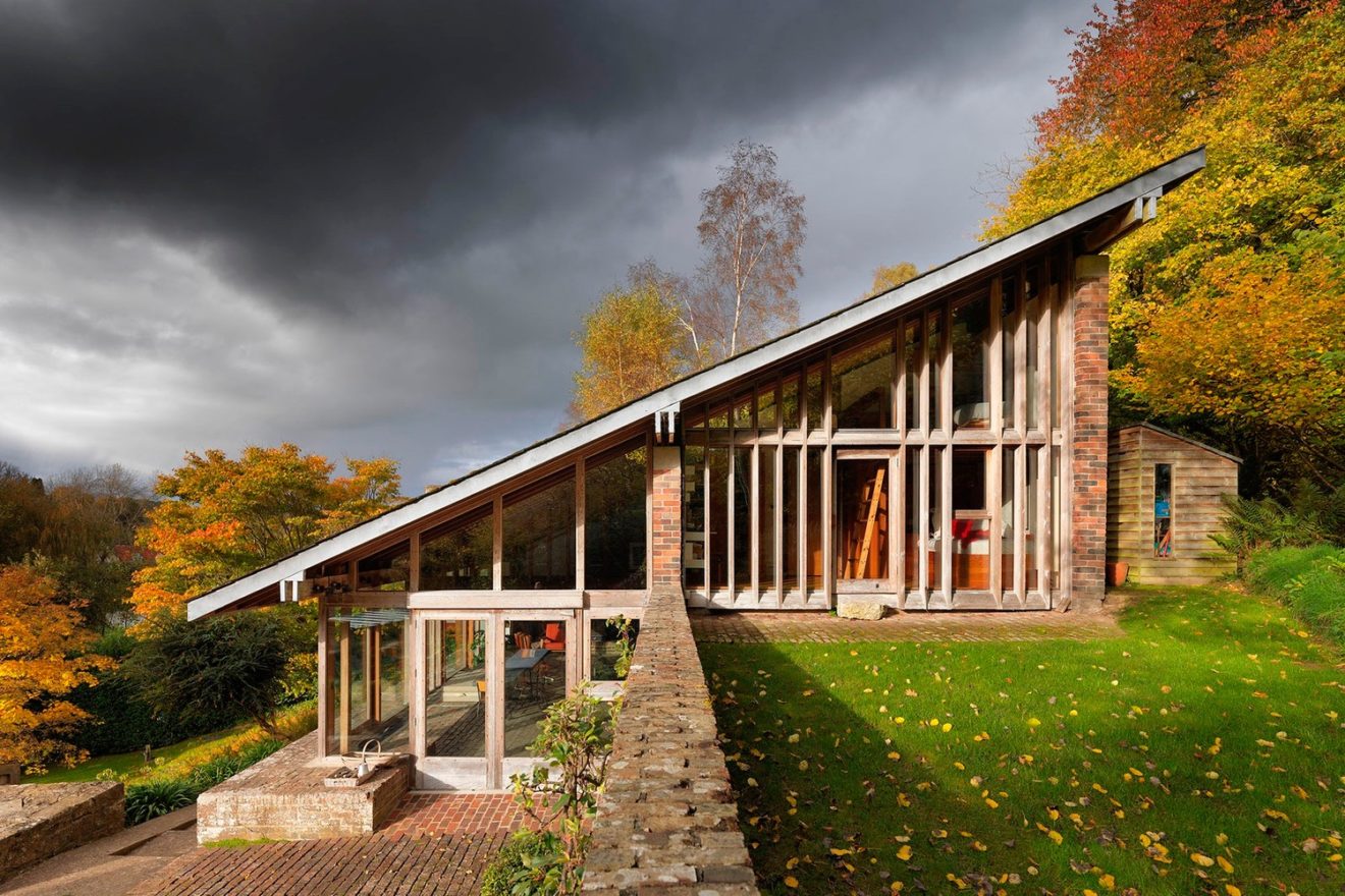 Copin Dockray - Aucoot - Twentieth Century Architects Series, Smithsons. Ansty Plum, High Street, Ansty, Wiltshire. Exterior of east elevation. House designed by David Levitt in 1962.