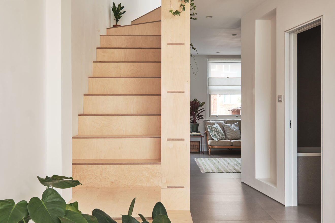Forest-Road-Aucoot Estate Agents-Period-house-modern-refurbishment - Plywood Staircase